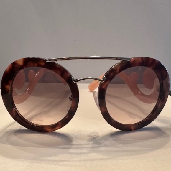 Prada Baroque Sunglasses - brown/pink SPR13S - Picture 1 of 6